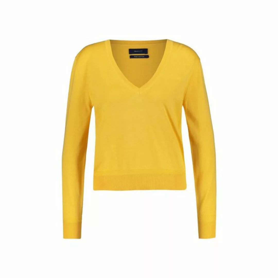 Gant Longpullover gelb regular fit (1-tlg) günstig online kaufen
