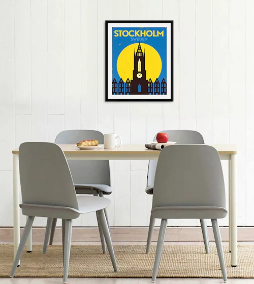 queence Bild "Stockholm", Stadt, (1 St.), gerahmt günstig online kaufen