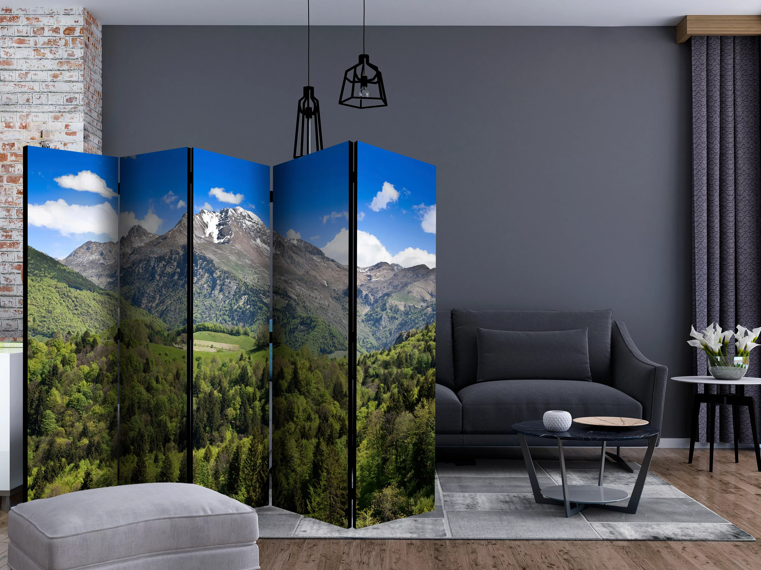 5-teiliges Paravent - Holiday In The Mountains Ii [room Dividers] günstig online kaufen