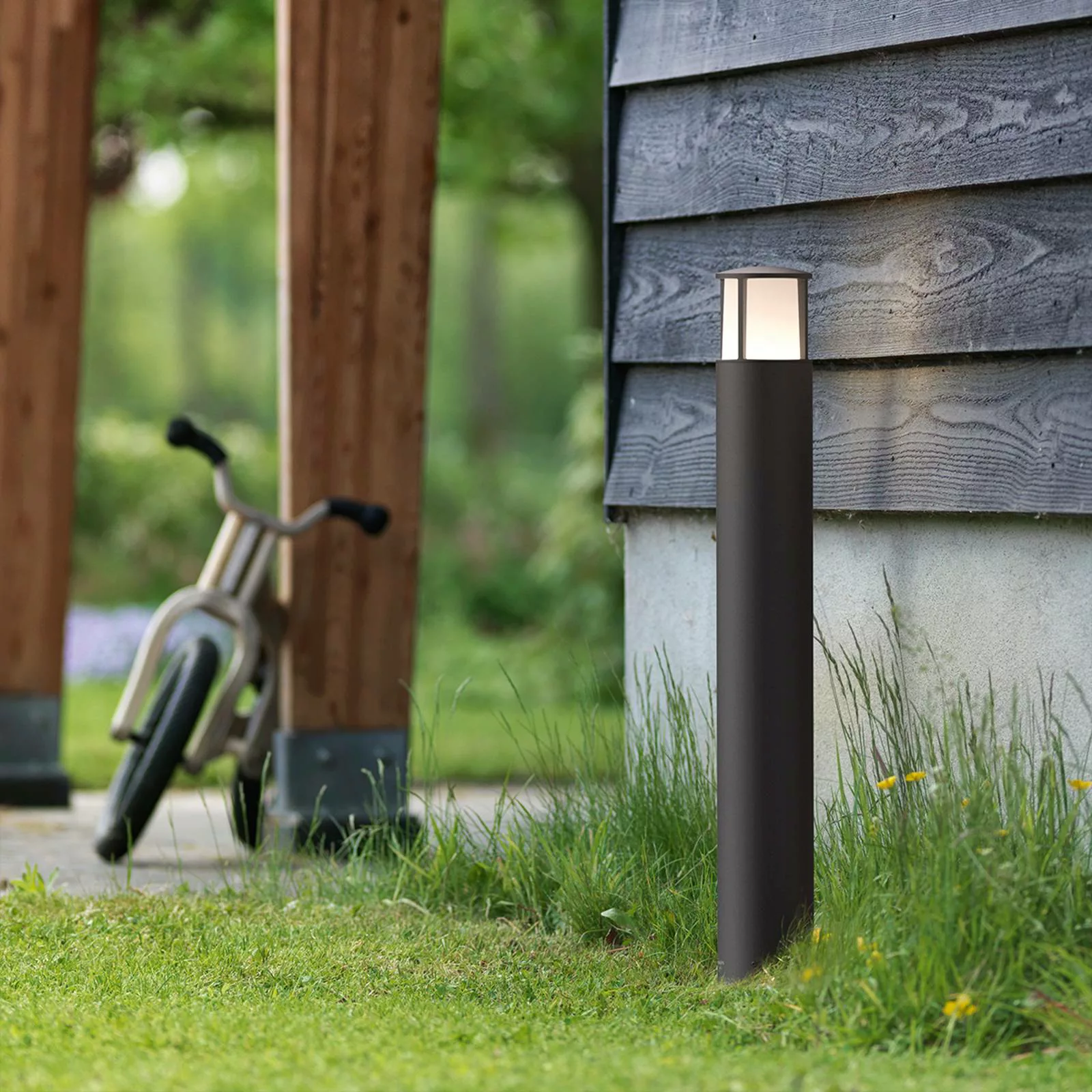 Modische LED Wegeleuchte Stock aus Aluminium in anthrazit, Höhe 770 mm günstig online kaufen