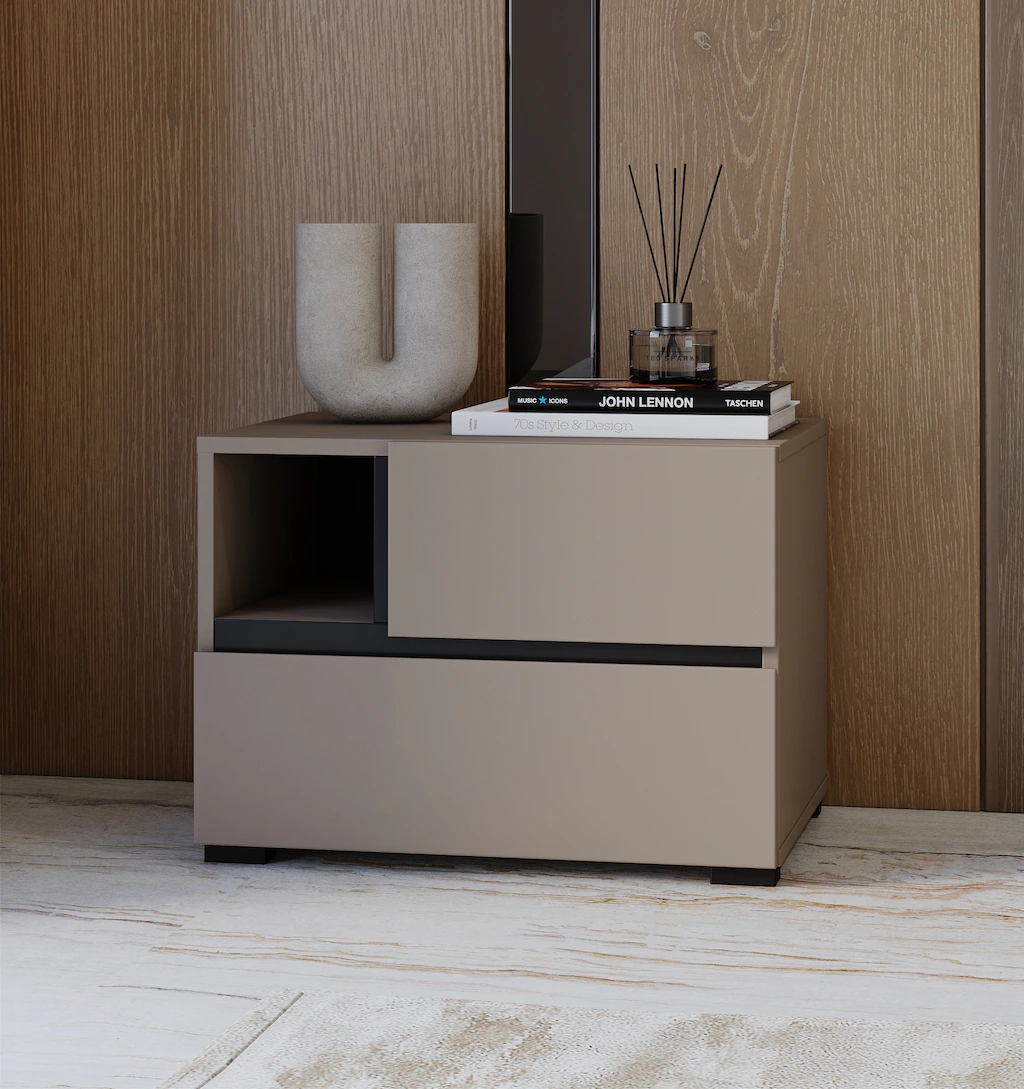 Home affaire Nachtkommode "Cross, moderner griffloser Nachtschrank", Nachtt günstig online kaufen