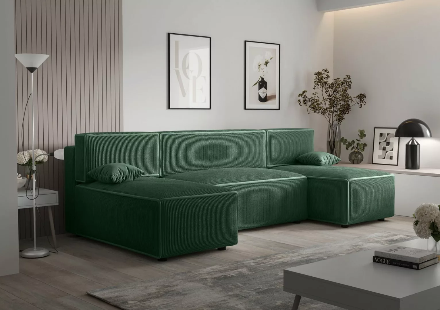 ALTDECOR Wohnlandschaft MIR-U, Couch mit Schlaffunktion, Wohnzimmer - Wohnl günstig online kaufen