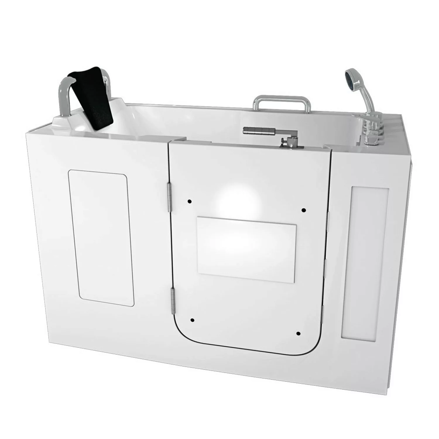 AquaVapore Sitzwanne Whirlpool Badewanne mit Tür S07WP-B-L 140x76cm günstig online kaufen