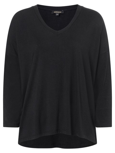 weites V-Neck Shirt, schwarz, Frühjahrs-Kollektion günstig online kaufen