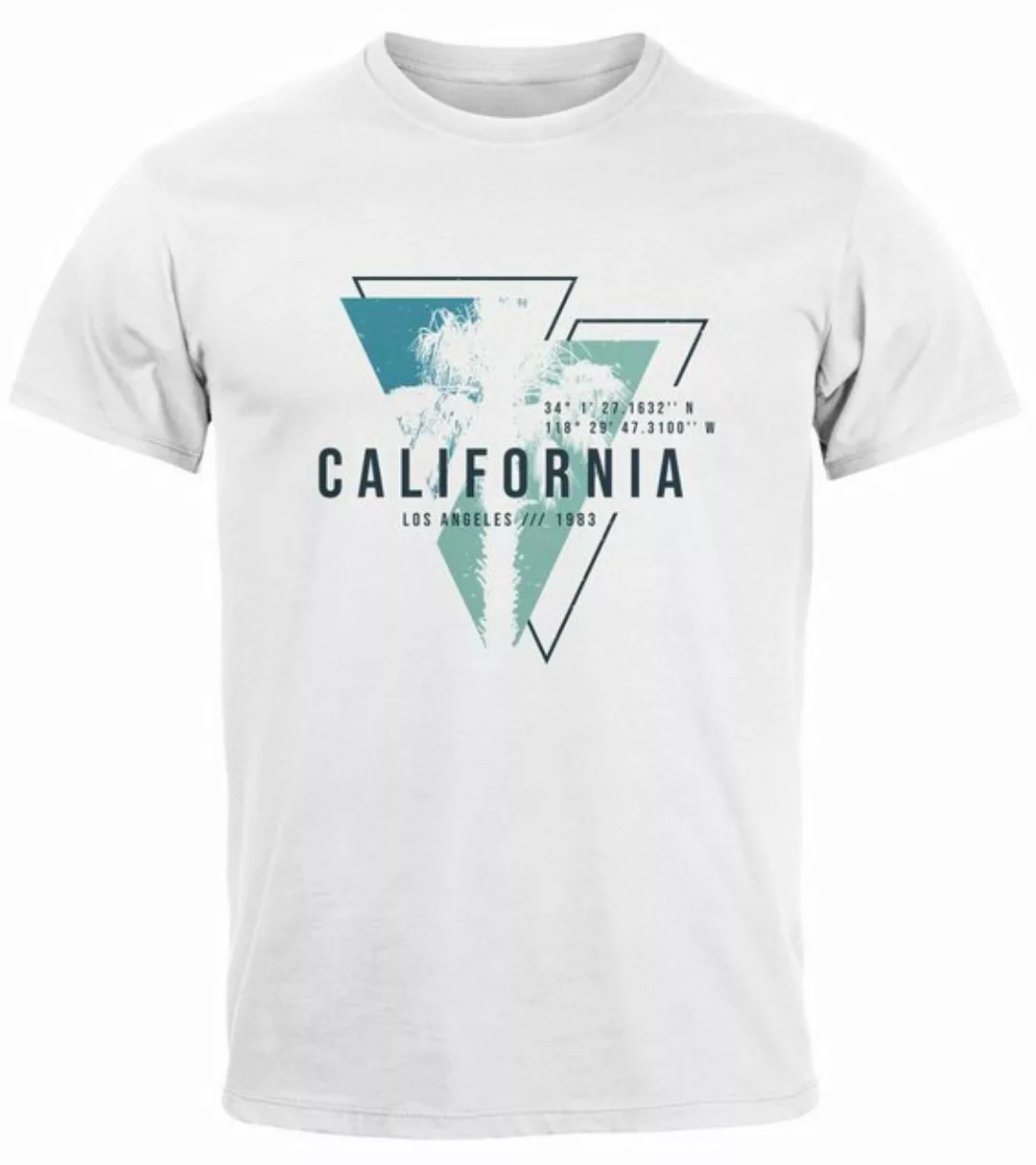 Neverless Print-Shirt Herren T-Shirt California Los Angeles Surfing Motiv S günstig online kaufen