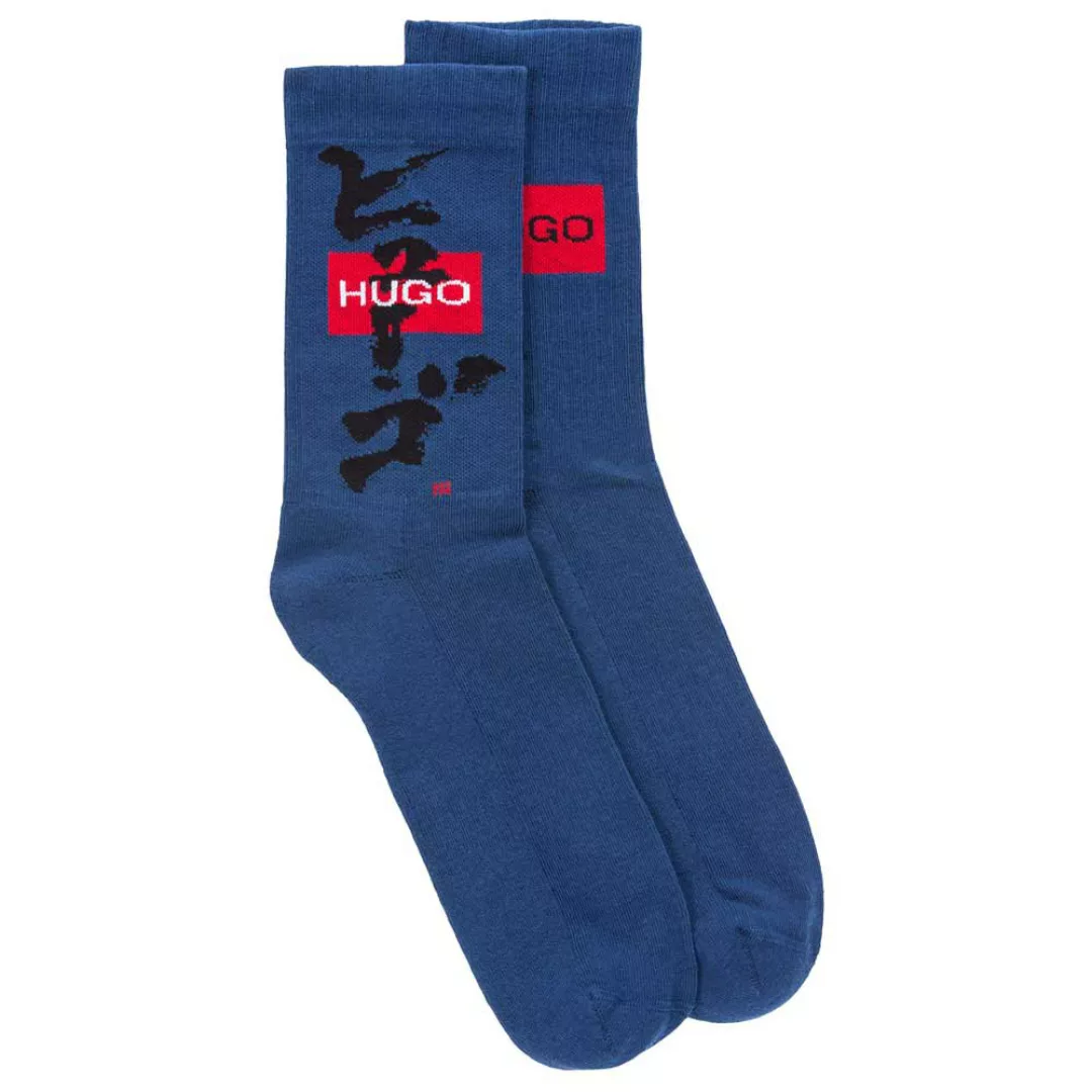 Hugo Rib Kanji Socken 2 Paare EU 43-46 Open Blue günstig online kaufen