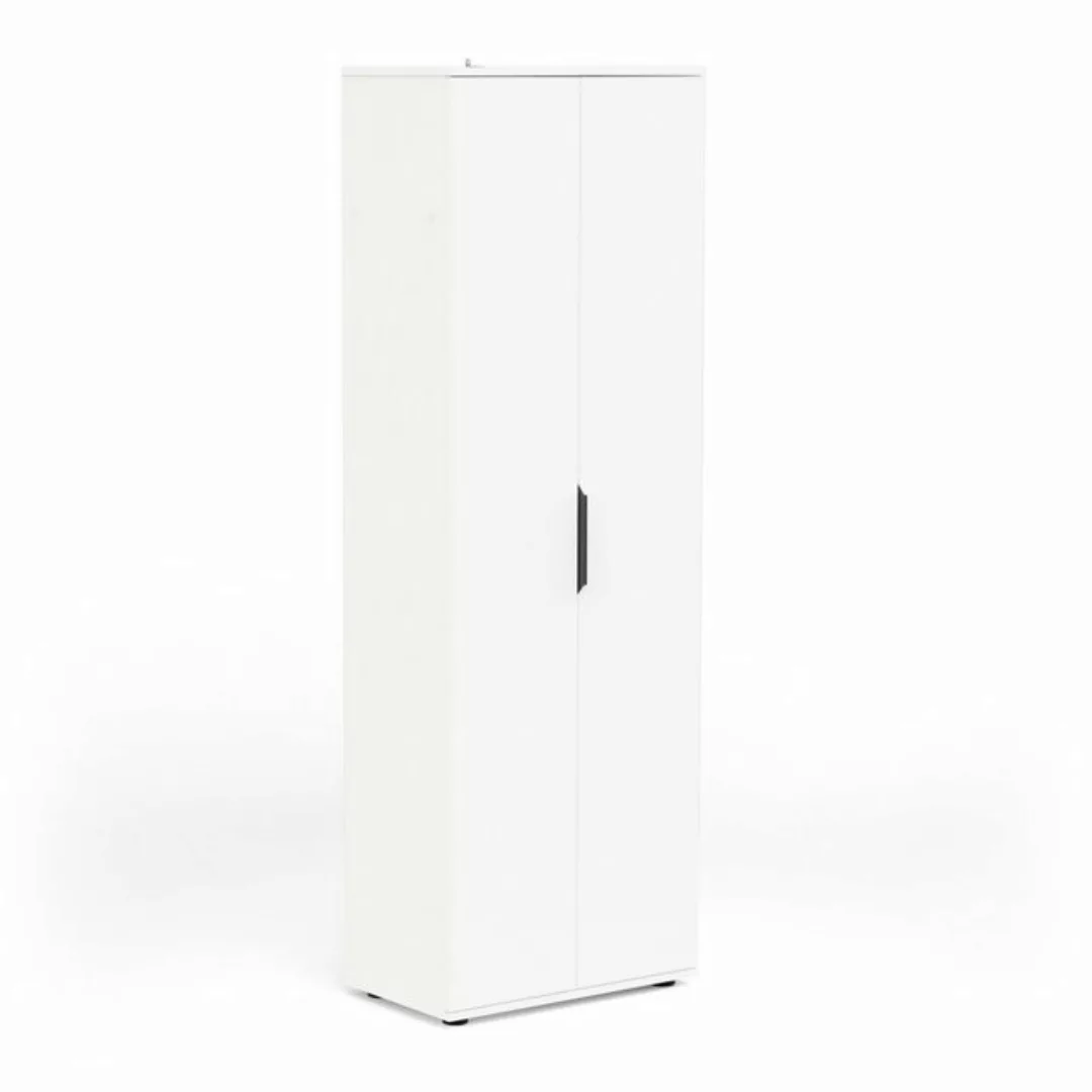 PREISBRECHER Mehrzweckschrank CYRANO in Matt weiß - 60,5x180x35cm (BxHxT) günstig online kaufen