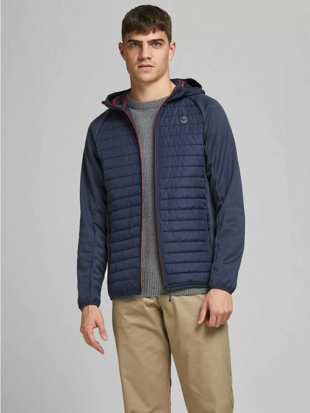 Jack & Jones Blouson Softshell Stepp Jacke mit Kapuze JJEMULTI 6245 in Navy günstig online kaufen