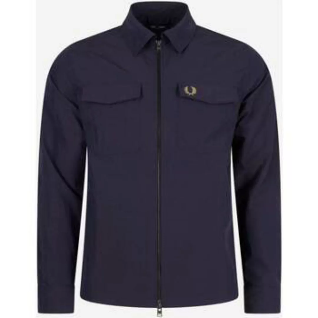 Fred Perry  Hemdbluse Overshirt mit Reißverschluss – Marineblau günstig online kaufen