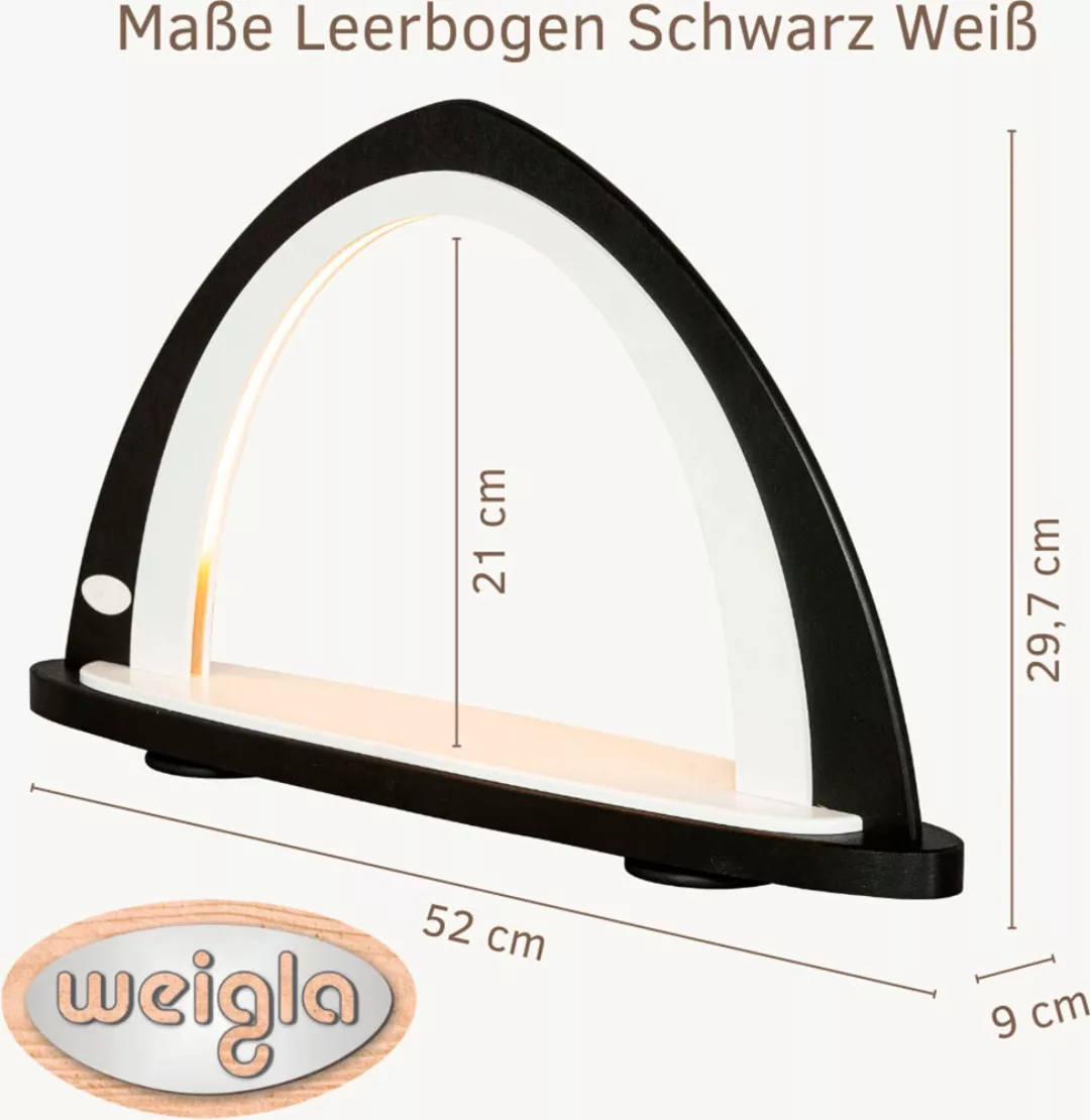 Weigla LED Schwibbogen »SCHWARZ-WEIẞ, Lichterbogen zum Dekorieren, Leerboge günstig online kaufen