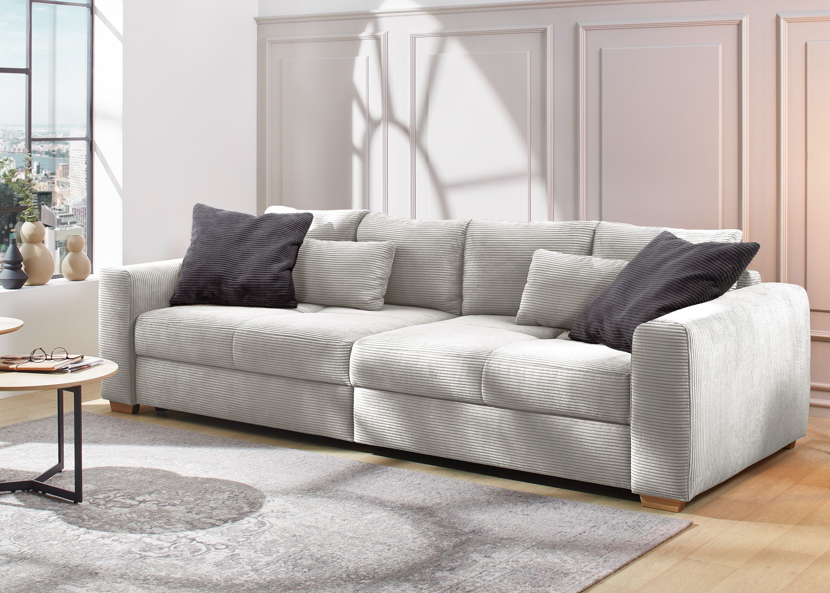 Jockenhöfer Gruppe Big-Sofa "Maxi", Federkernpolsterung, inklusive 8 Kissen günstig online kaufen