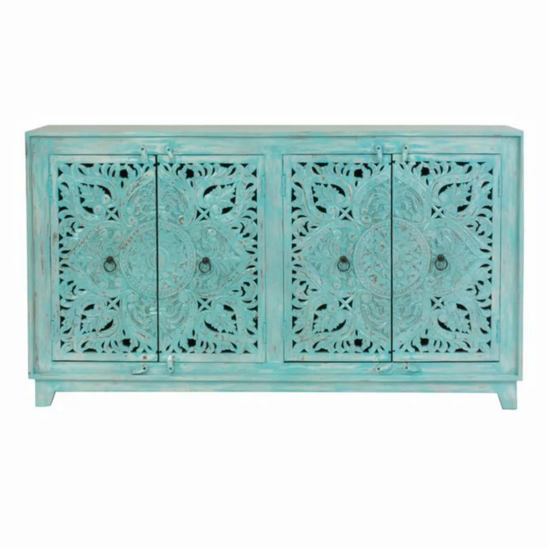 Oriental Galerie Unterschrank Indien Sideboard Hema Türkis 160 cm günstig online kaufen