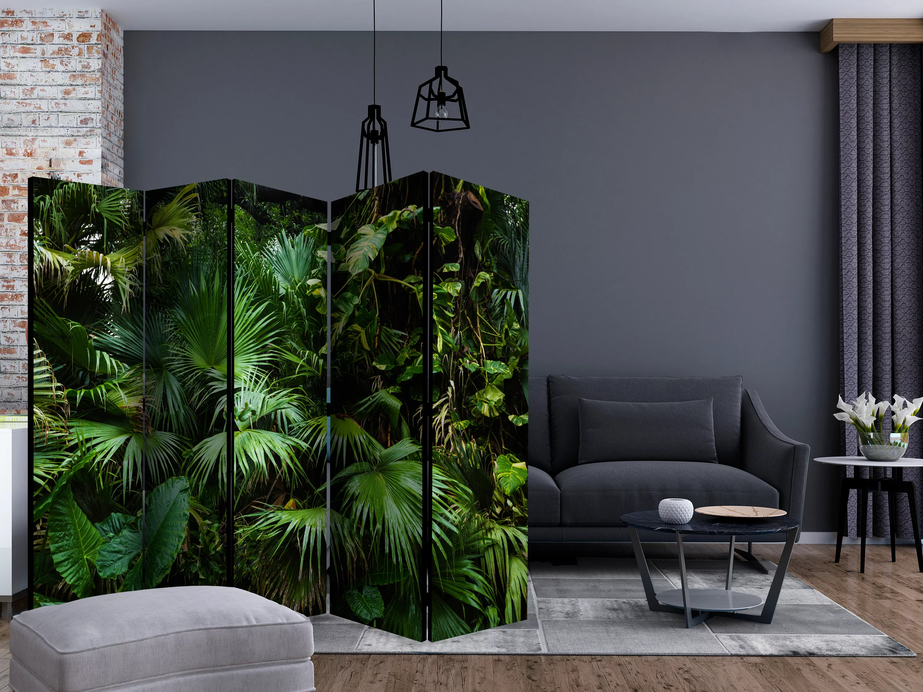 5-teiliges Paravent - Sunny Jungle Ii [room Dividers] günstig online kaufen