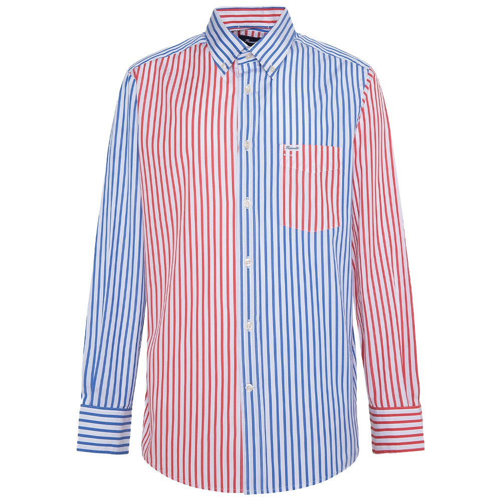 FaÇonnable Club Btd Bengal Stripe Patch-fmssx525 Shirt L Blue / Red günstig online kaufen