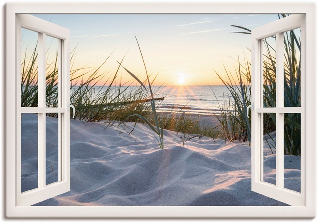 Artland Wandbild "Ostseestrand durchs Fenster", Meer Bilder, (1 St.), als A günstig online kaufen
