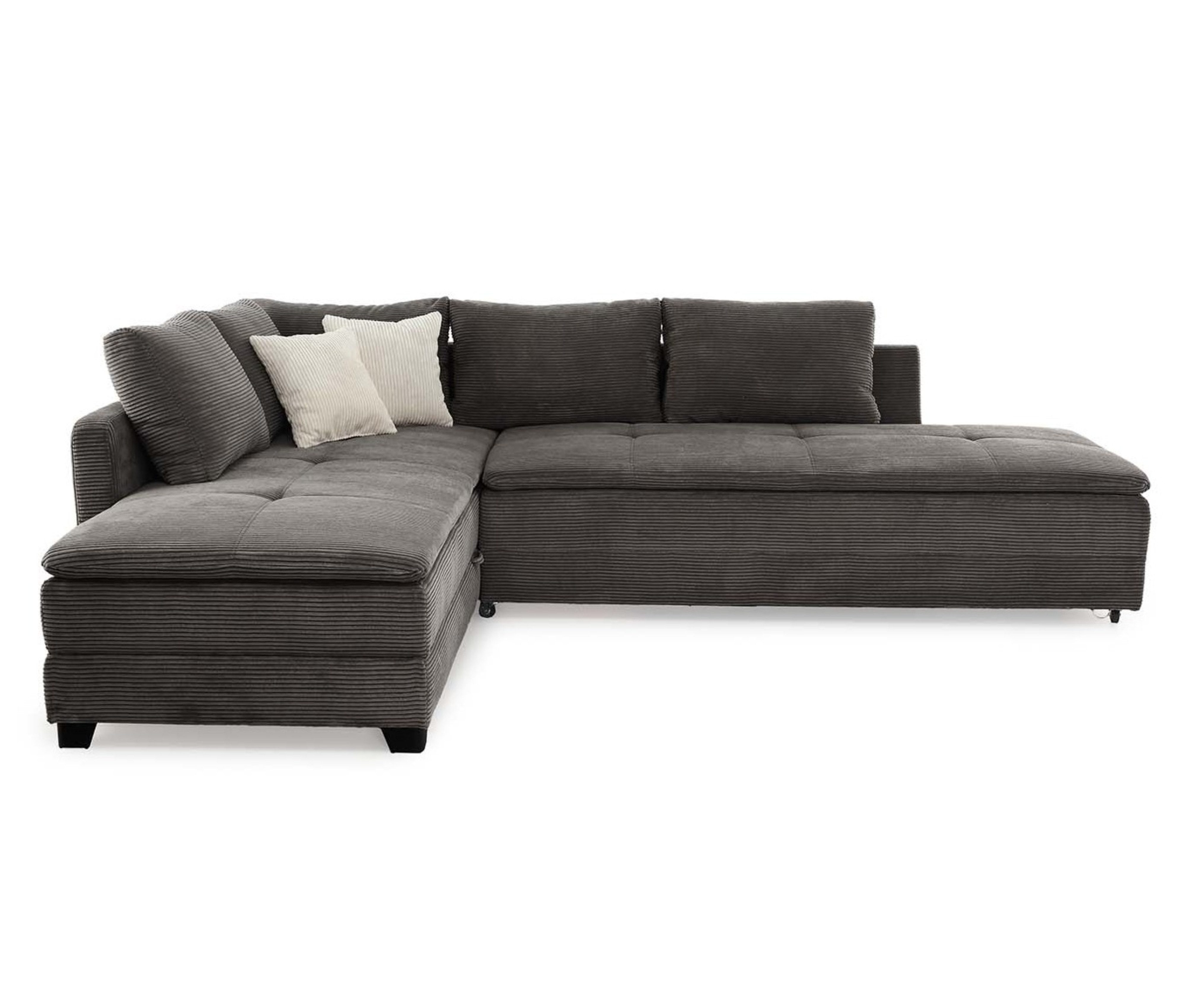 luma-home Ecksofa 15163, Dauerschläfer-Doppelbett B306/T223/H95 cm, günstig online kaufen