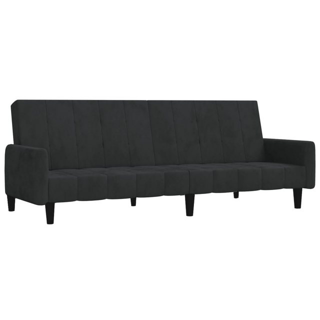 vidaXL Schlafsofa, Sofa 2-Sitzer Schwarz Samt günstig online kaufen