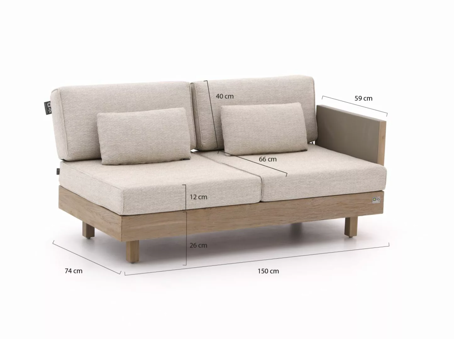 Apple Bee Module-X Gartensofa 2-Sitzer 150 cm günstig online kaufen