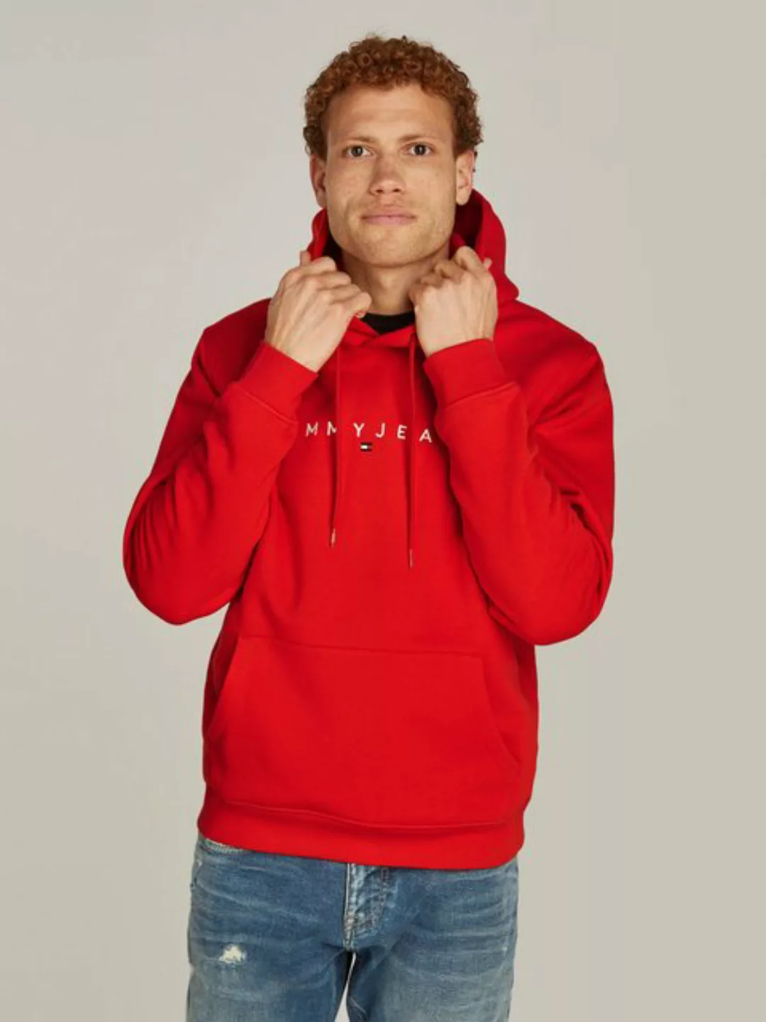 Tommy Jeans Kapuzensweatshirt "TJM REG LINEAR LOGO HOODIE EXT", mit Kordel günstig online kaufen