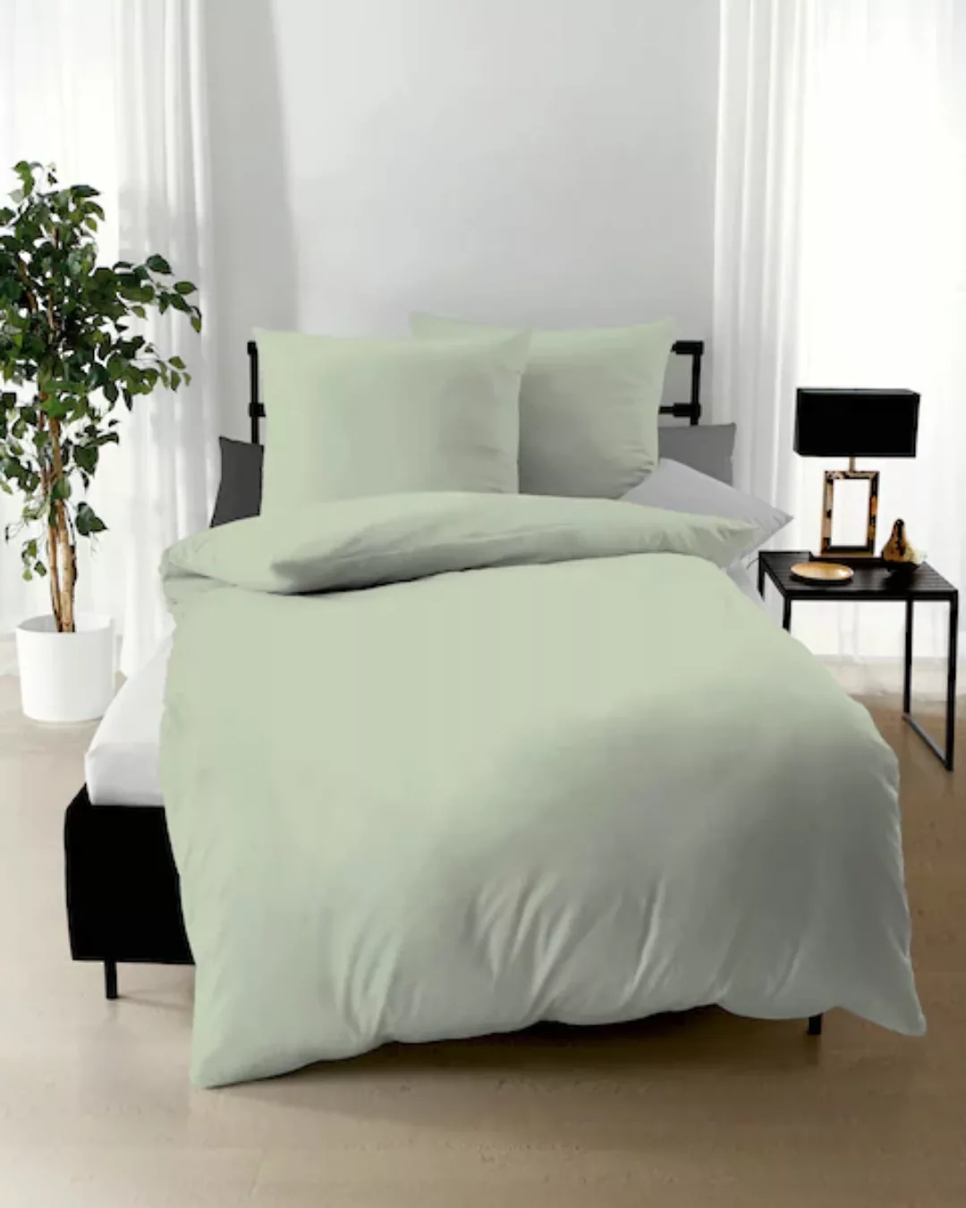 Kaeppel Bettwäsche Uni, Mako-Satin, 3 teilig, günstig online kaufen