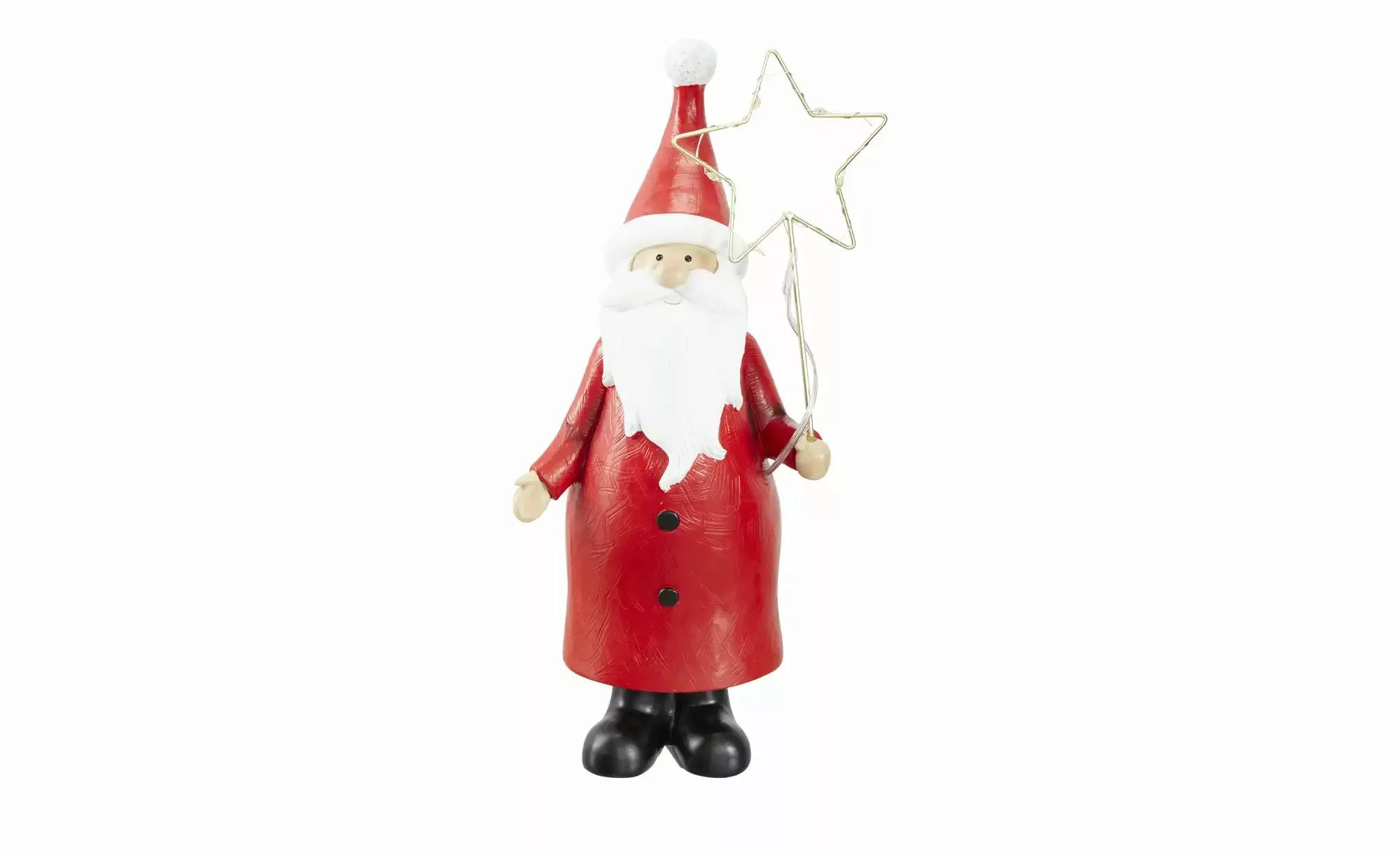 HOME STORY LED Santa Figur ¦ rot ¦ Polyresin (Kunstharz), Kunststoff, Metal günstig online kaufen