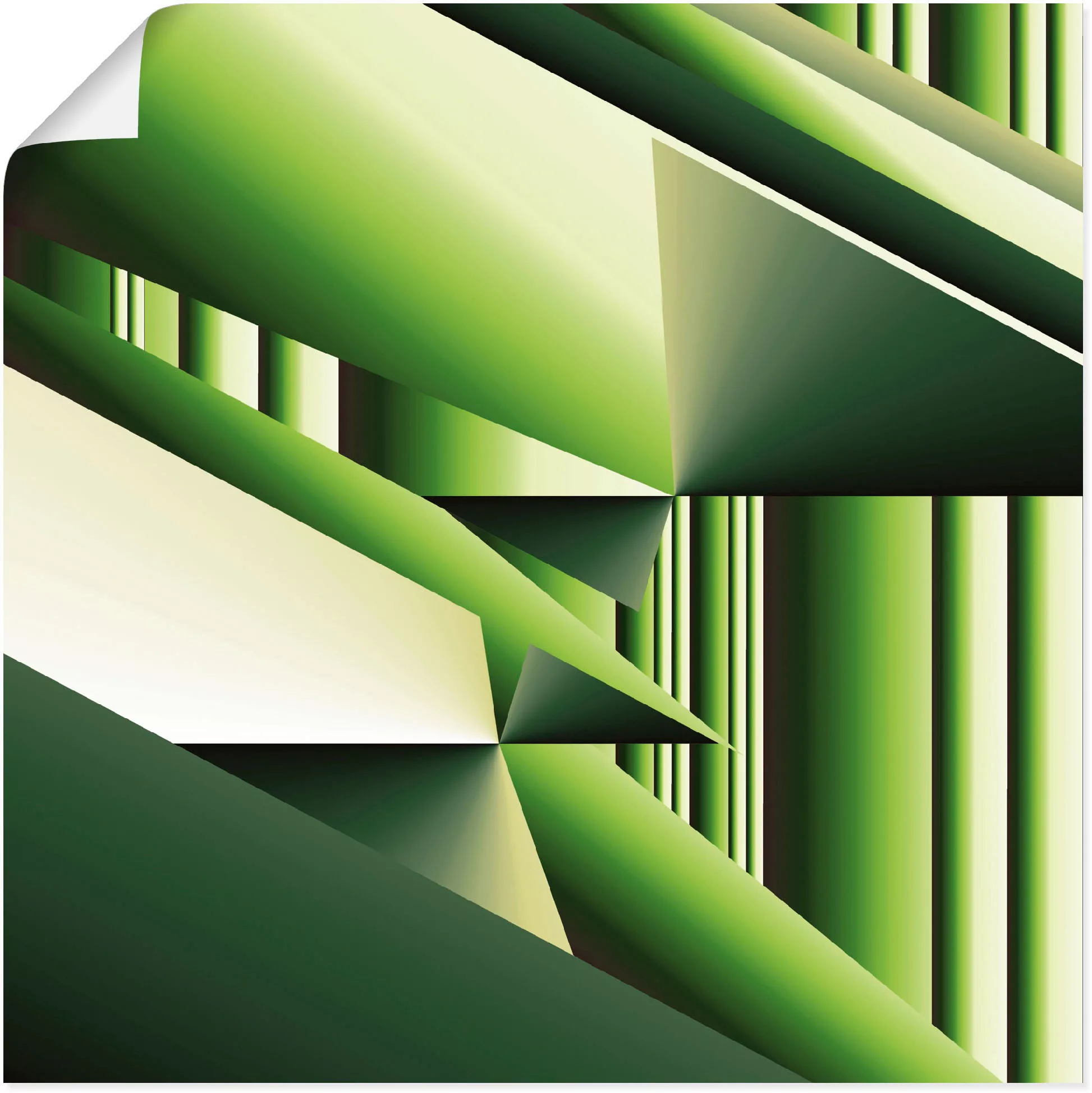 Artland Poster "Grüner Bambus Modern Art", Muster, (1 St.), als Alubild, Le günstig online kaufen