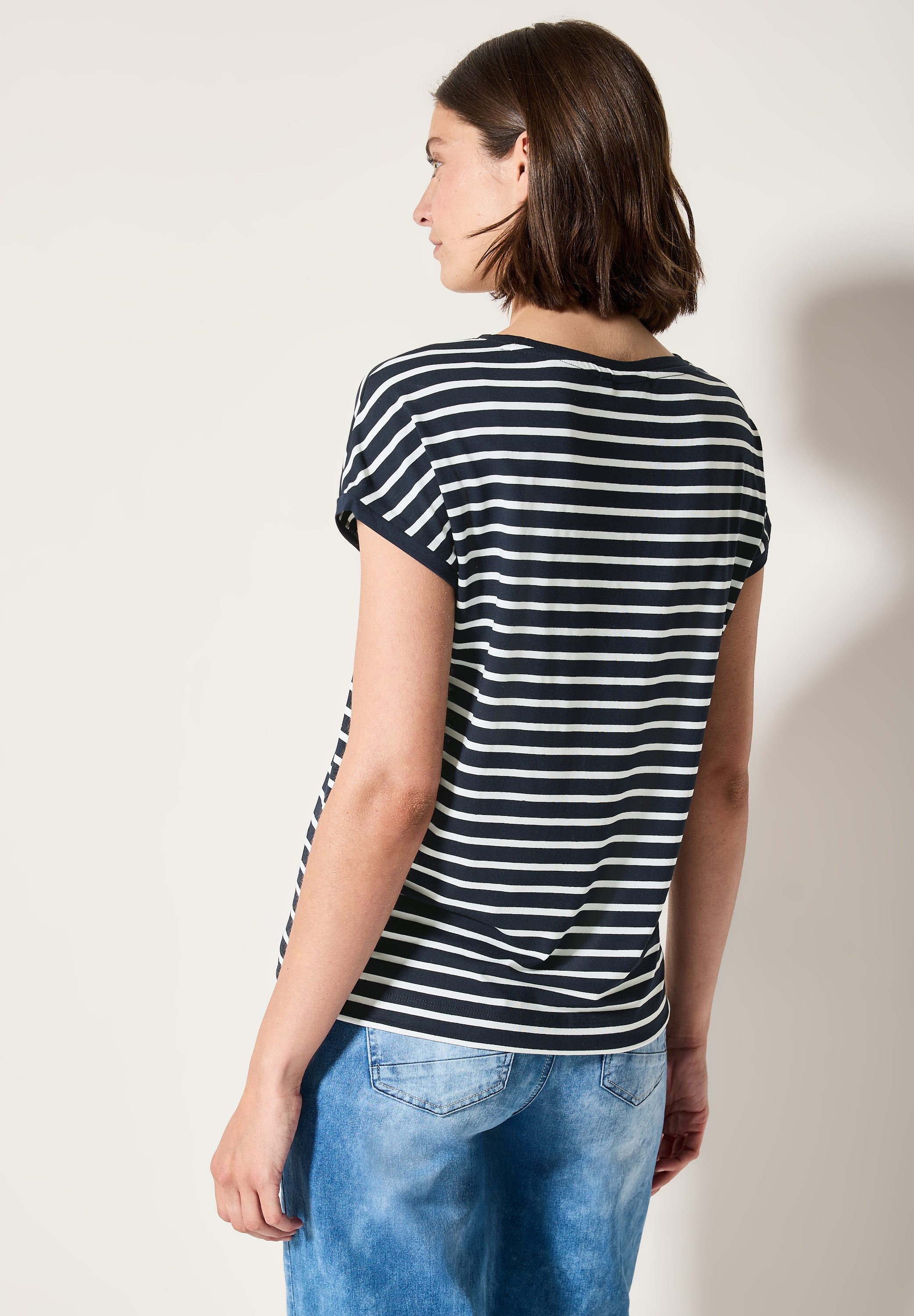 Cecil Rundhalsshirt, mit U-Boot-Ausschnitt günstig online kaufen