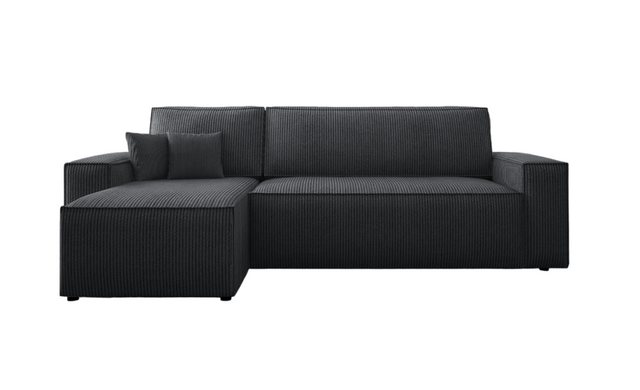 Luxusbetten24 Ecksofa Lazy, 244 cm breit, Cordstoff mit Schlaffunktion und günstig online kaufen