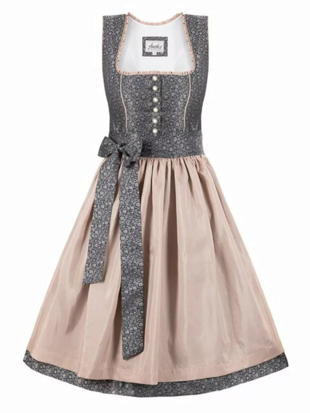 Trachten24.de Dirndl Midi Dirndl Emma marine (2-tlg) Rockteil 65cm günstig online kaufen