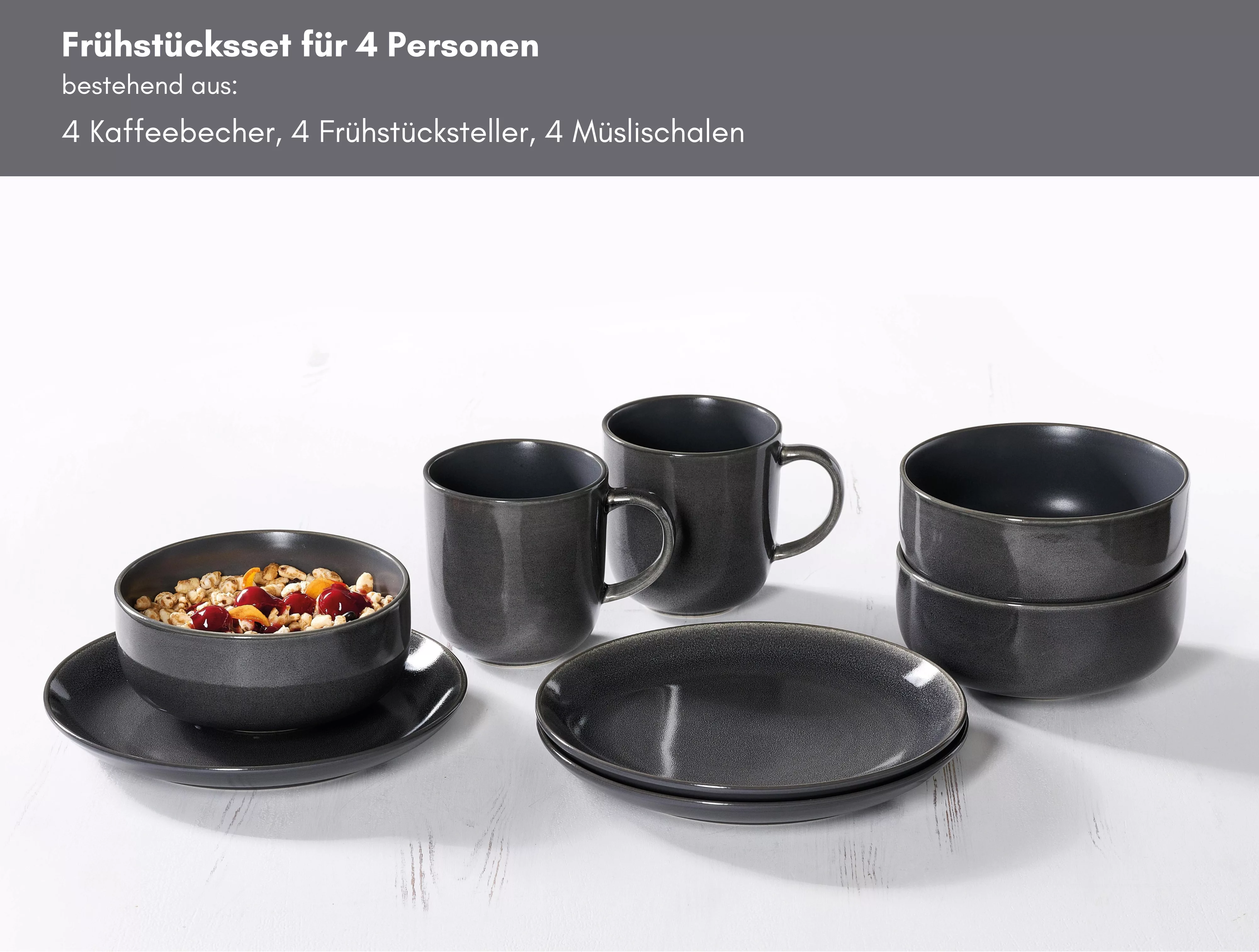 Ritzenhoff & Breker Frühstücks-Geschirrset »Toledo«, (Set, 12 tlg.), Reakti günstig online kaufen