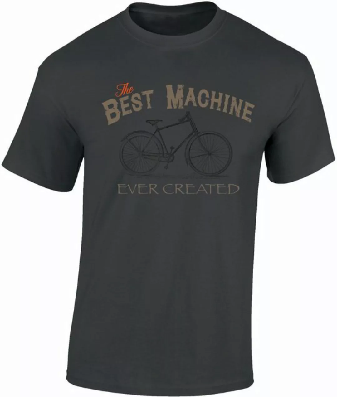 Baddery Print-Shirt Fahrrad T-Shirt: "The Best Machine", hochwertiger Siebd günstig online kaufen