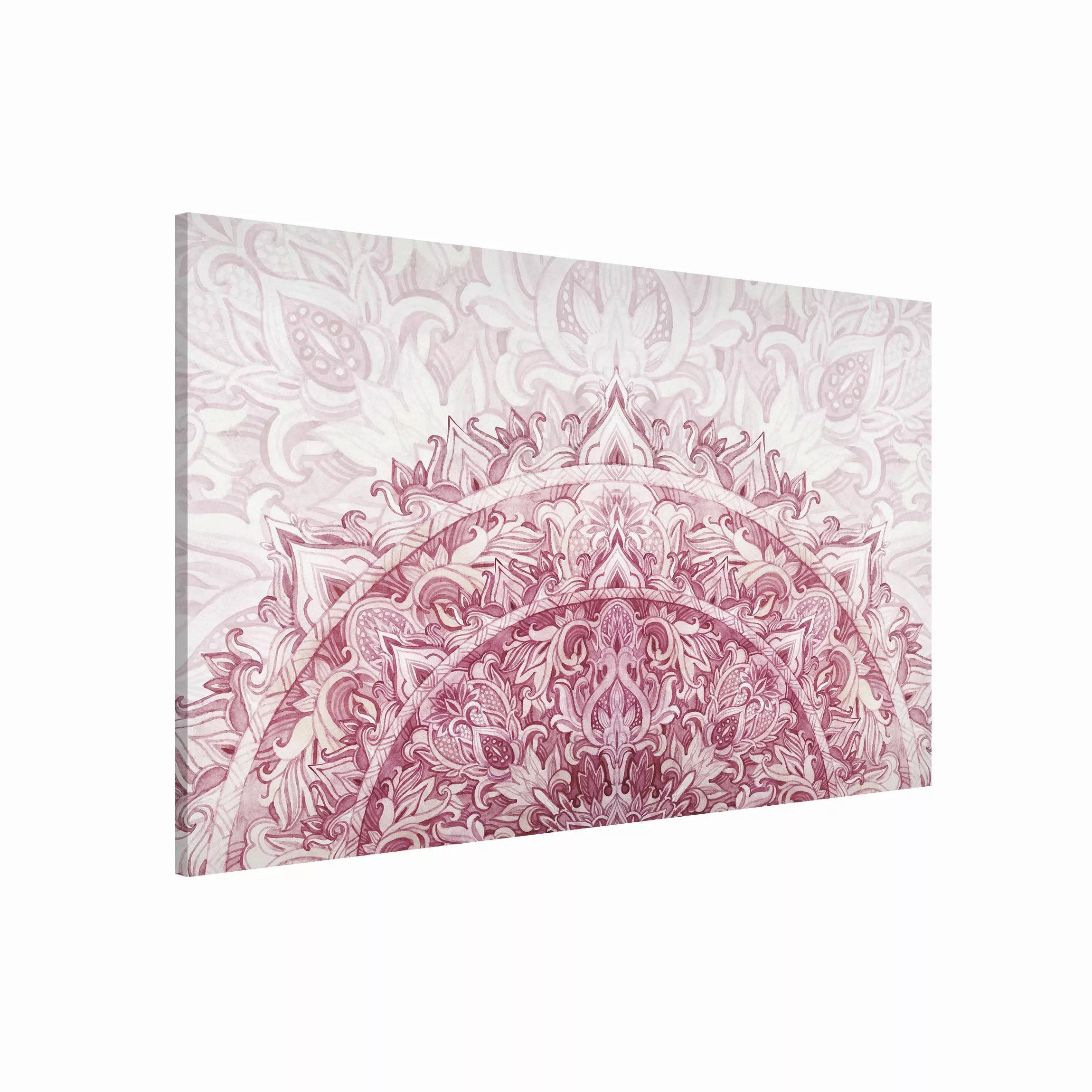 Magnettafel Mandala Aquarell Ornament rot günstig online kaufen