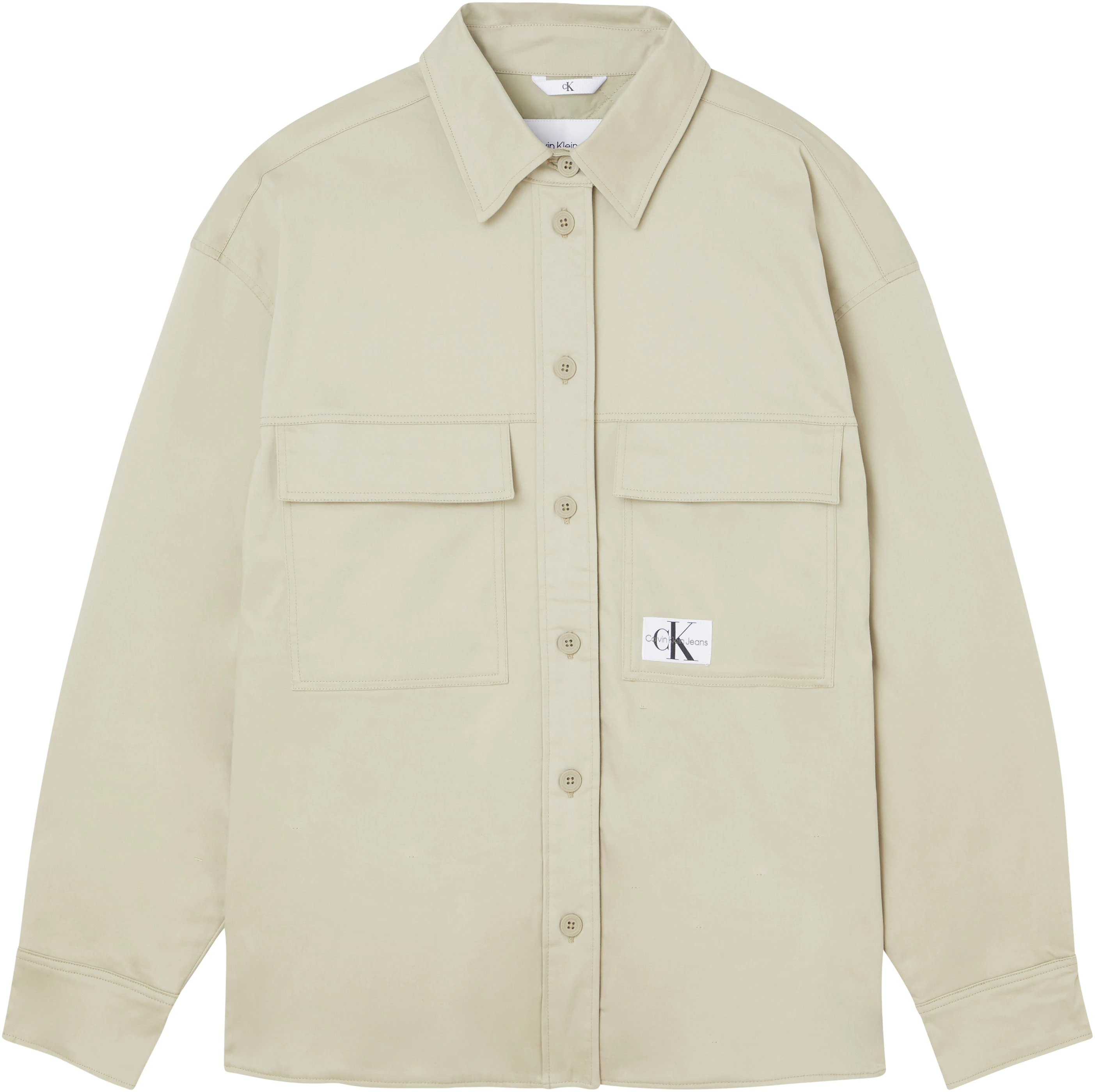Calvin Klein Jeans Hemdjacke "BADGE LINED OVERSHIRT", mit CK Logo-Badge auf günstig online kaufen