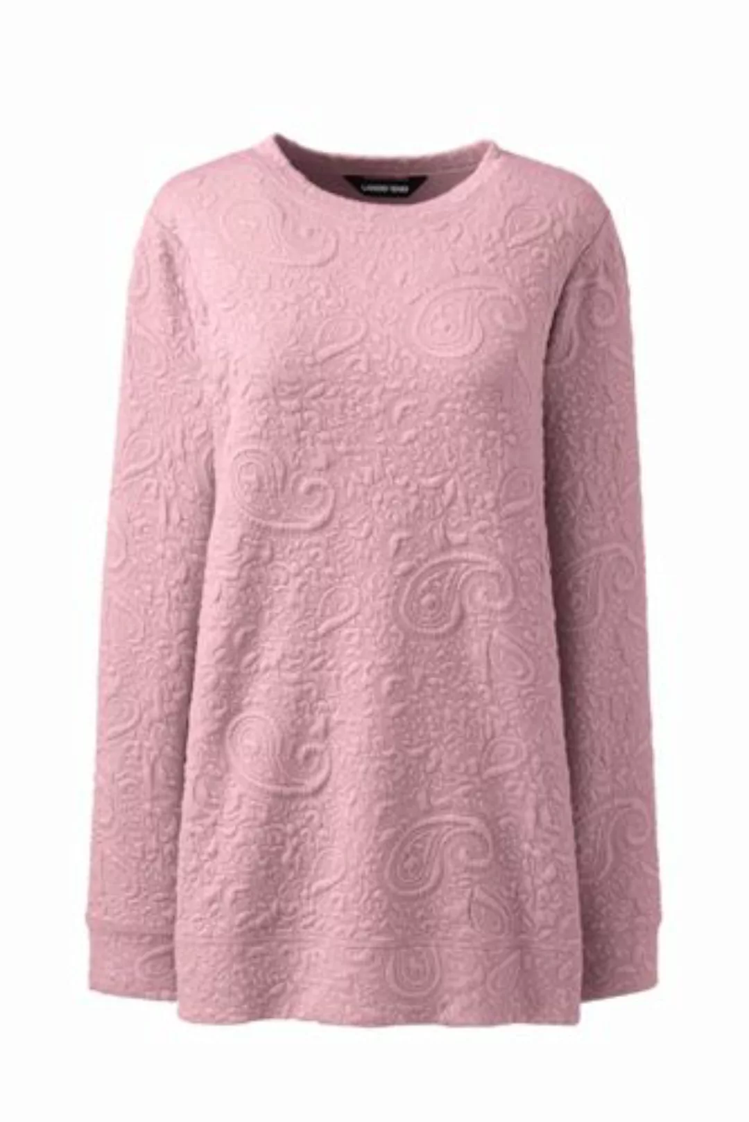 Sweatshirt mit Jacquardstruktur, Damen, Größe: XS Normal, Lila, Viskose-Mis günstig online kaufen