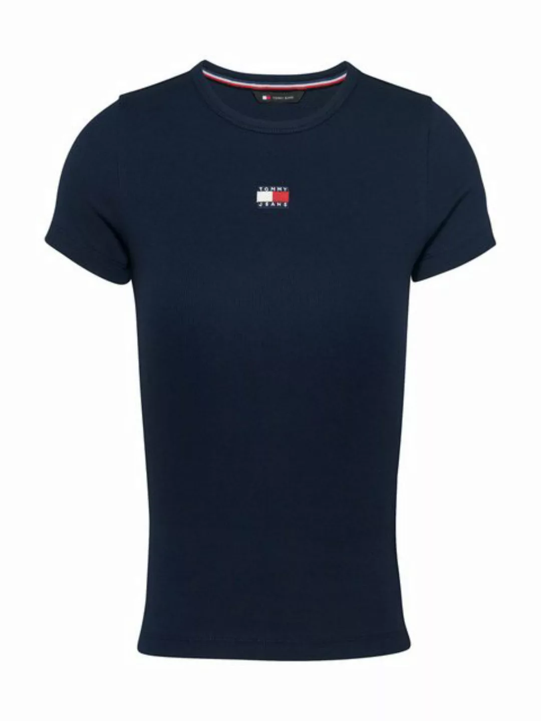 Tommy Jeans Rundhalsshirt TJW SLIM BADGE RIB TEE in Rippoptik, mit Logo-Sti günstig online kaufen