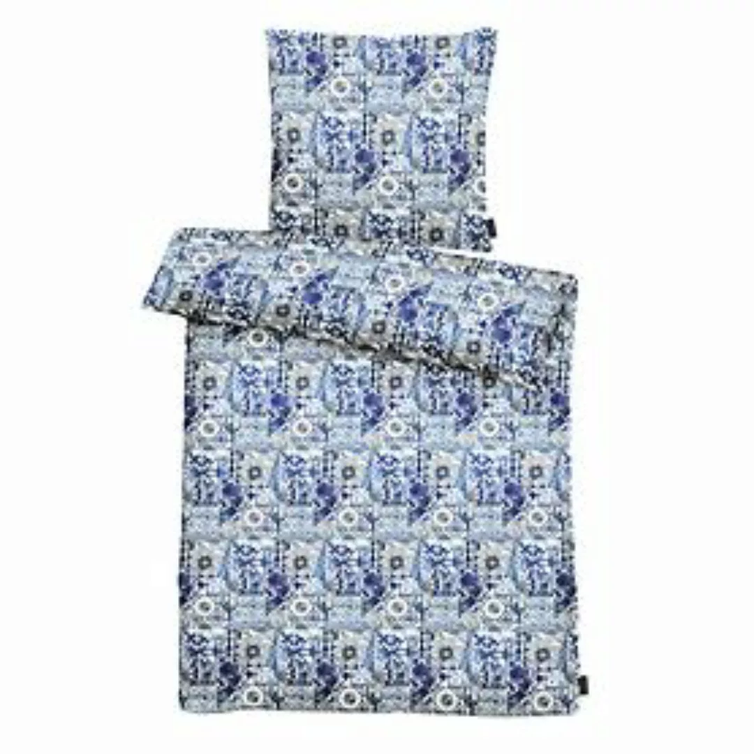 APELT Bettwäsche »Azzuro«, Handgemalte blau-weiße Kacheln im Amalfi-Style, günstig online kaufen