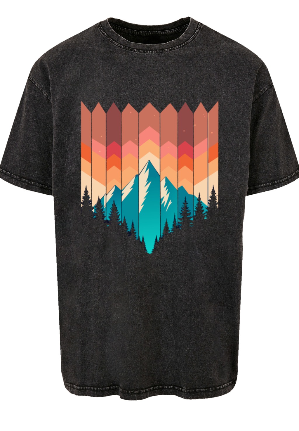 F4NT4STIC T-Shirt "Berg Sonnenuntergang Geometrisch", Premium Qualität günstig online kaufen