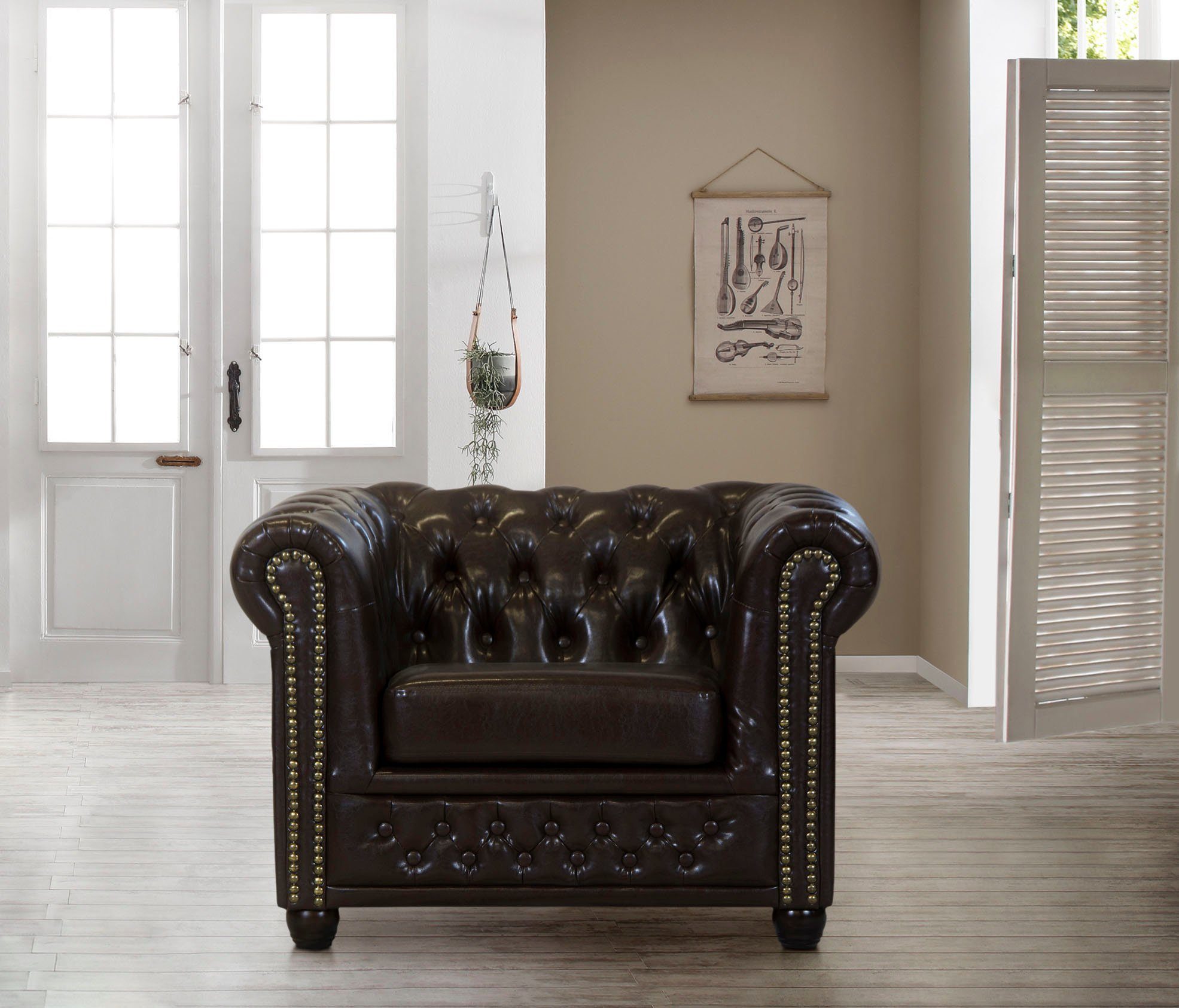 Home affaire Chesterfield-Sessel "Rysum Sessel", passend zur Serie "Rysum" günstig online kaufen