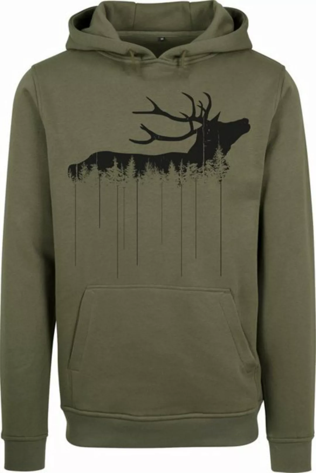 Baddery Kapuzenpullover Jäger Hoodie: "Waldhirsch" - Geschenk für Jäger, ho günstig online kaufen