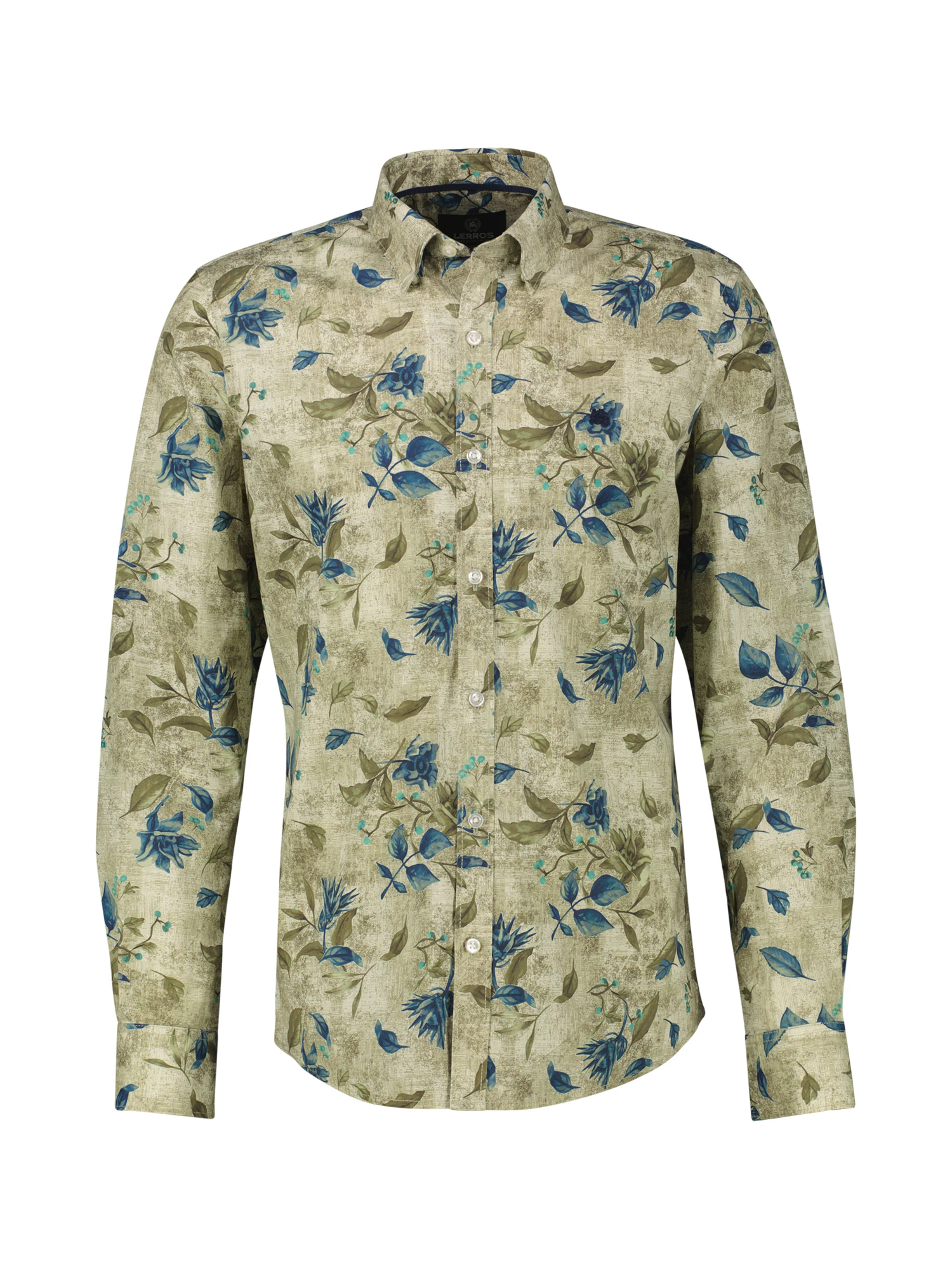 LERROS Langarmhemd "LERROS Floral designtes Herrenhemd in Übergrössen" günstig online kaufen