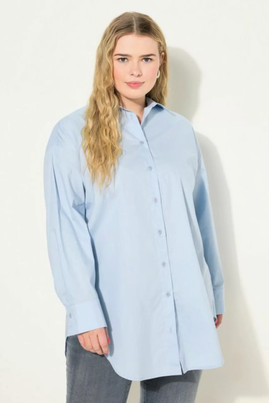 Studio Untold Hemdbluse Bluse oversized Rücken-Knopfleiste Langarm günstig online kaufen