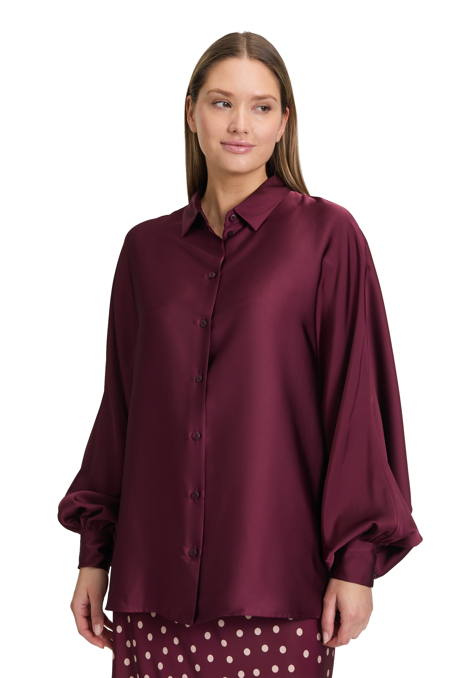 Vera Mont Satinbluse "Vera Mont Damen Satin-Bluse mit Kragen" günstig online kaufen