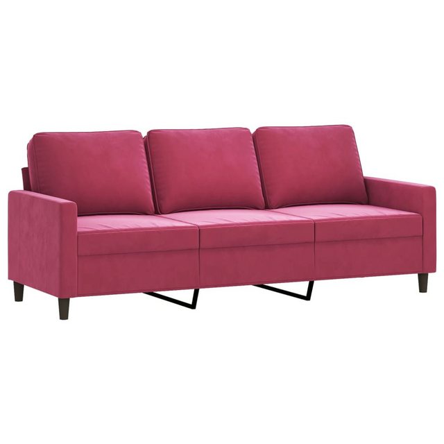 vidaXL Sofa, 3-Sitzer-Sofa Weinrot 180 cm Samt günstig online kaufen