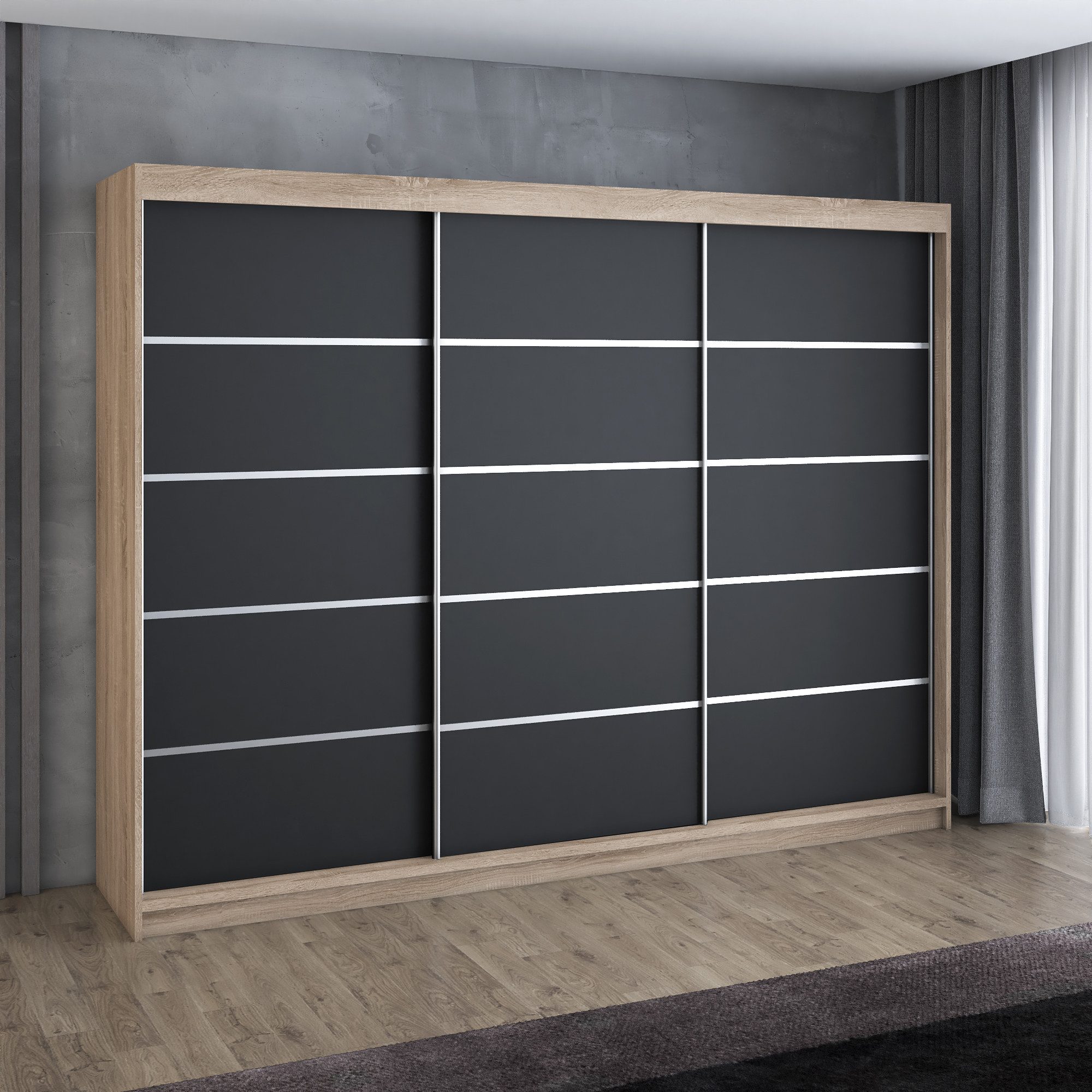 A&J MöbelLand GmbH Schwebetürenschrank STIM 200CM, günstig online kaufen