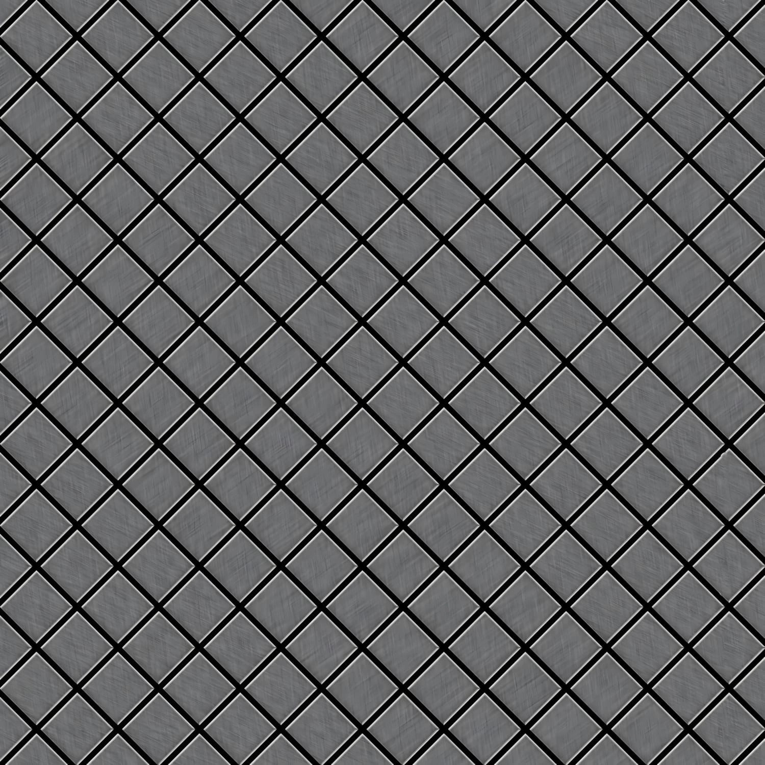 ALLOY Mosaik Fliese Massiv Metall Titan Gebürstet Dunkelgrau 1,6mm Diamond- günstig online kaufen