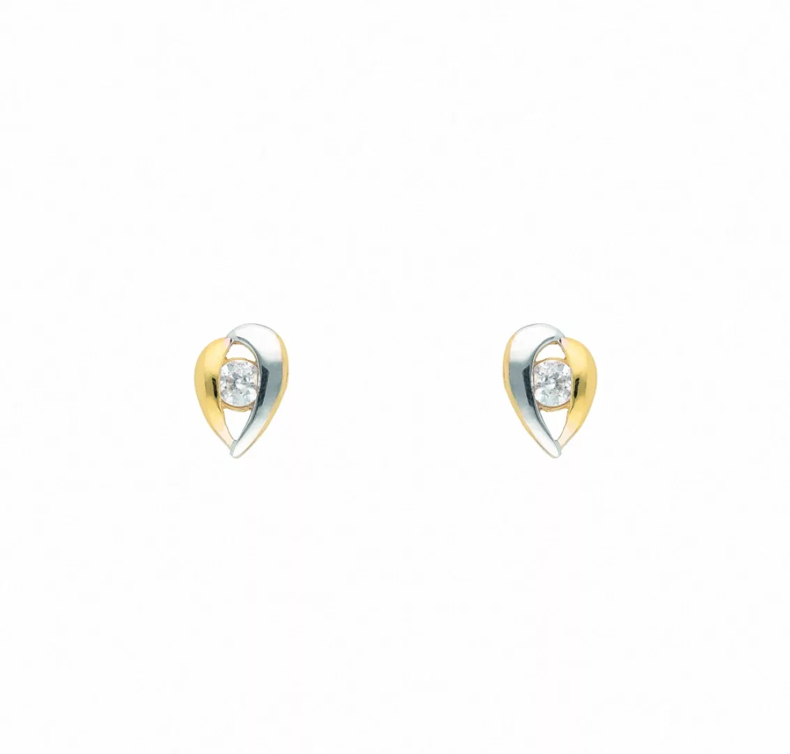 Adelia´s Paar Ohrhänger "1 Paar 585 Gold Ohrringe / Ohrstecker mit Zirkonia günstig online kaufen