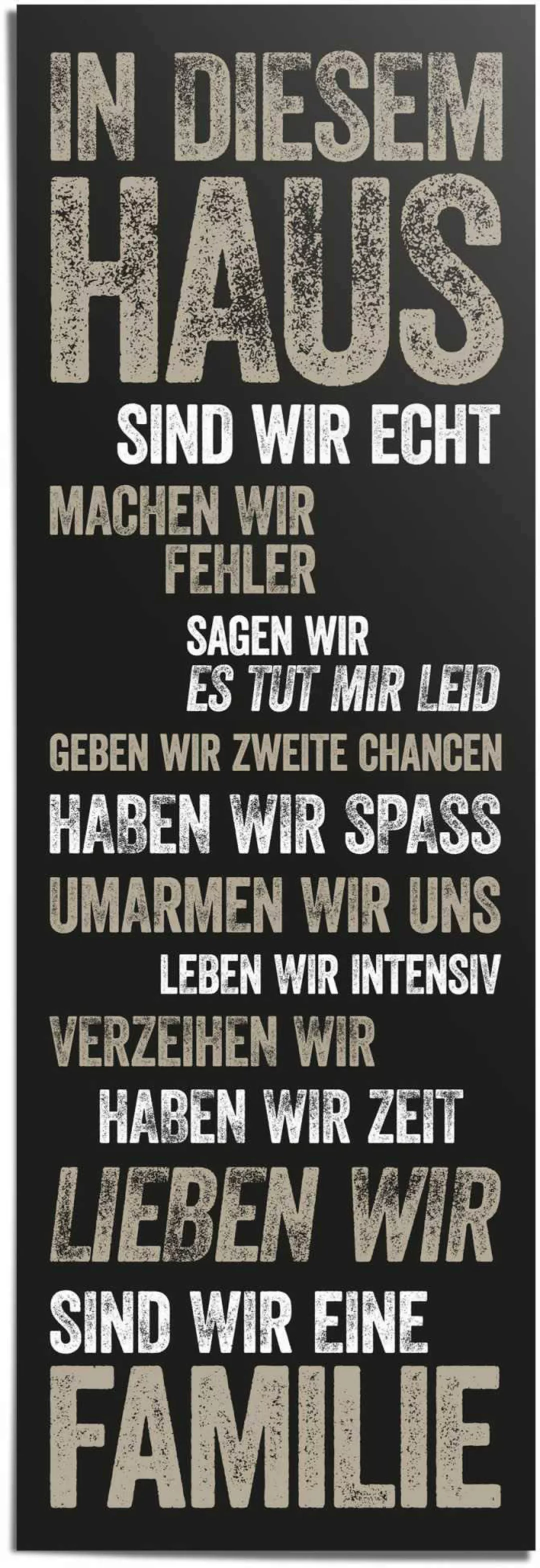 Reinders Poster "In diesem Haus", (1 St.) günstig online kaufen