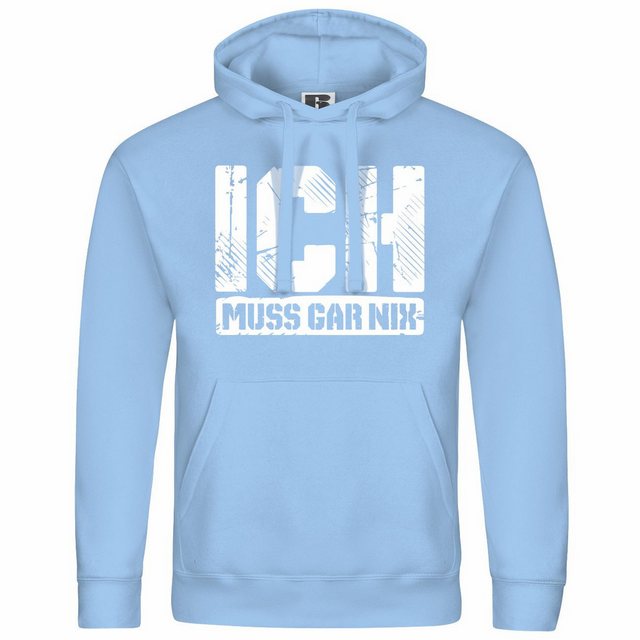 deinshirt Kapuzenpullover Herren Kapuzenpullover Ich muss gar nix Mit Print günstig online kaufen