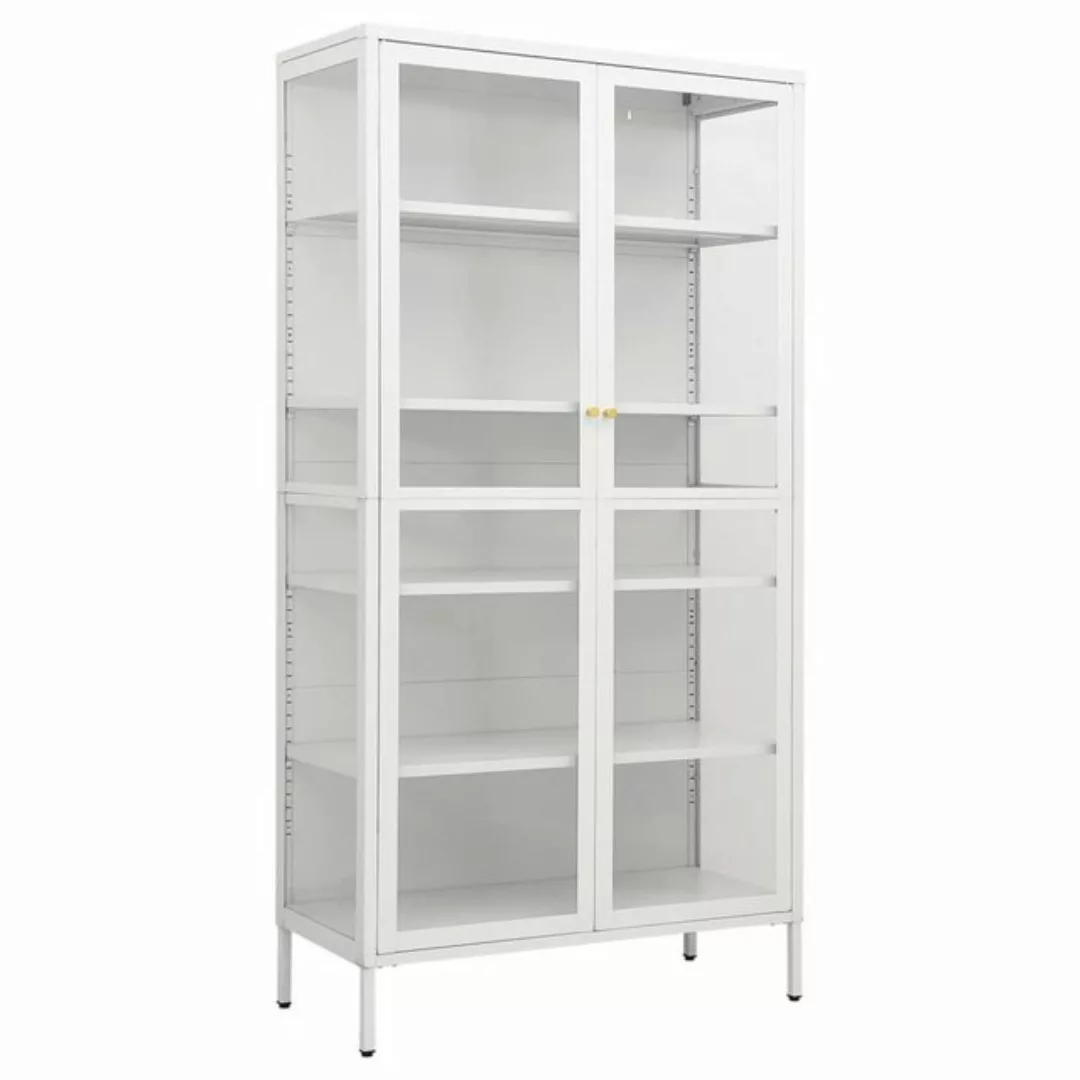 vidaXL Vitrine Vitrine Regal Highboard Vitrinenschrank Weiß 90x40x180 cm St günstig online kaufen