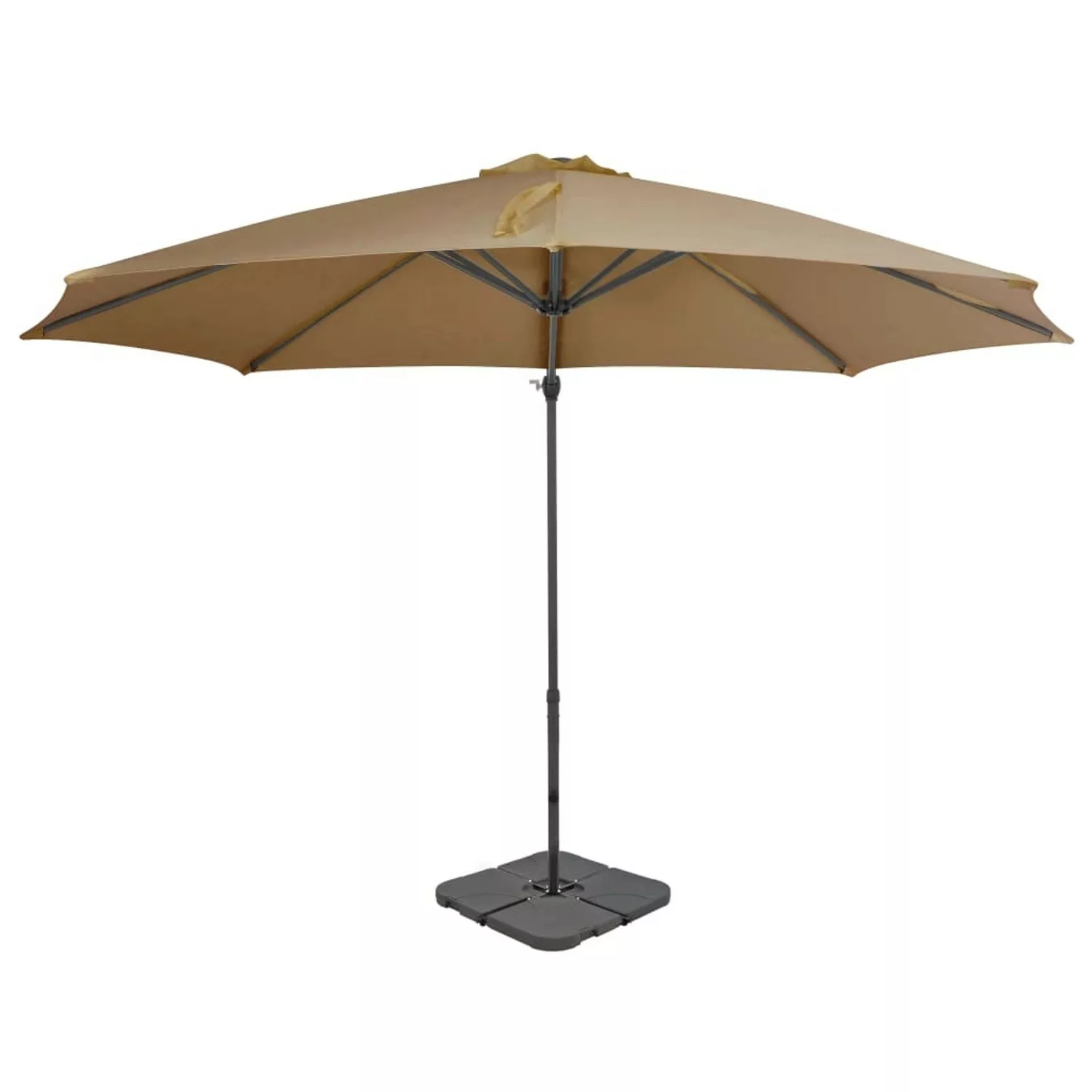 furnicato Sonnenschirm mit Tragbarem Sonnenschirmständer Taupe günstig online kaufen